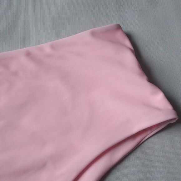 Shein Pink Ruffle Top High Waisted Bottoms Bikini Swimsuit Women's Size Medium - Picture 10 of 12